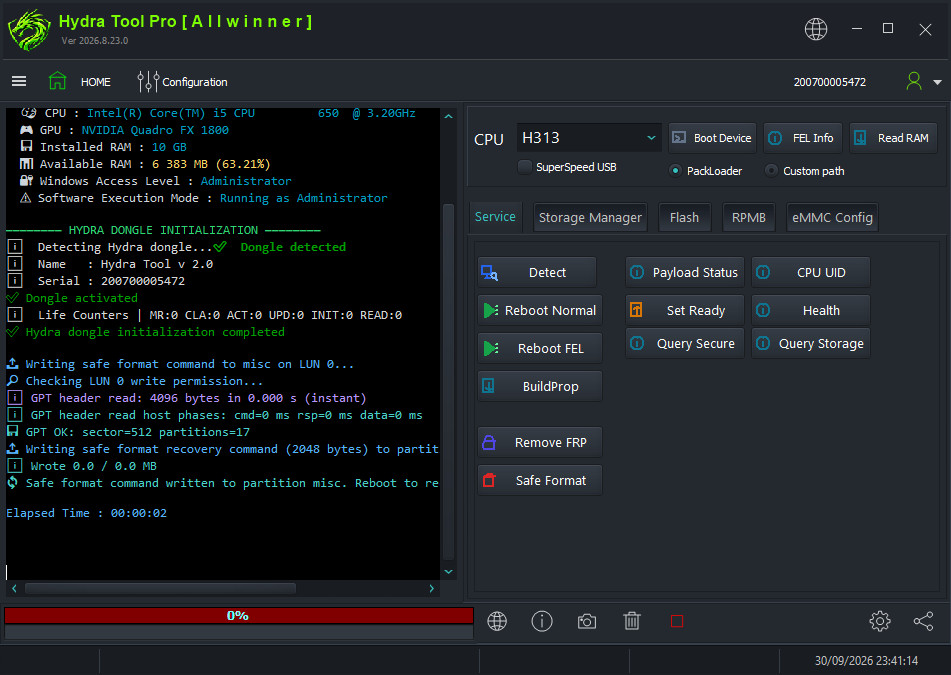 Allwinner Safe Format Done