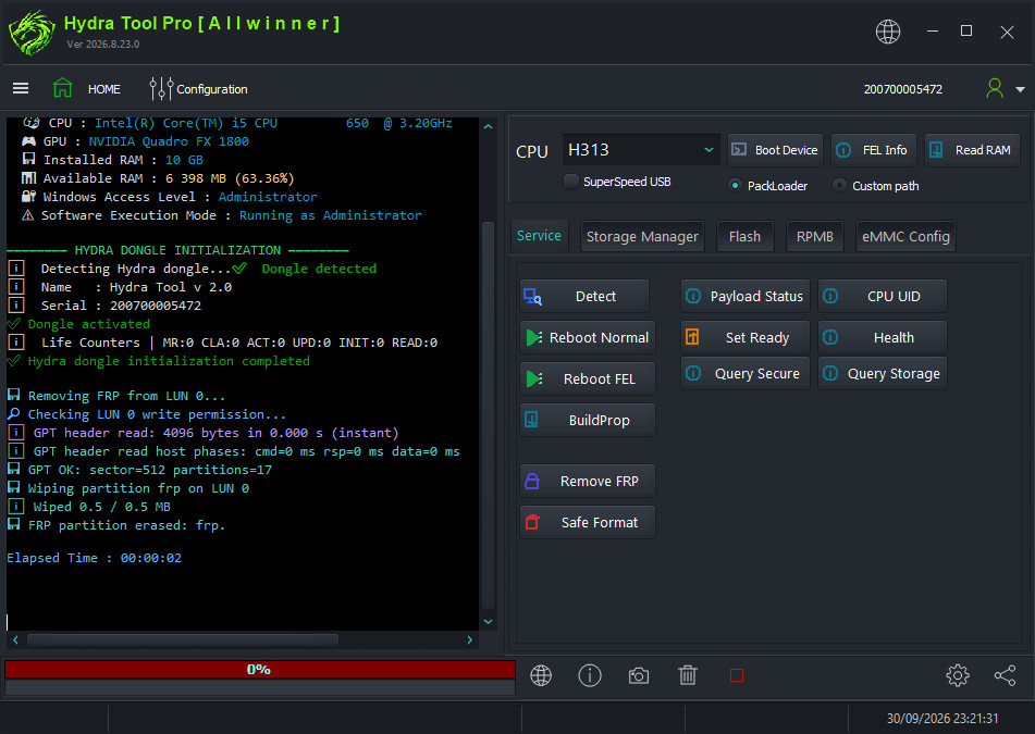 Allwinner FRP Erased