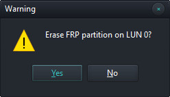 FRP Erase Warning