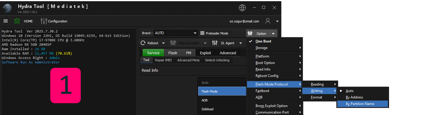Infinix-Tecno Flashing Settings