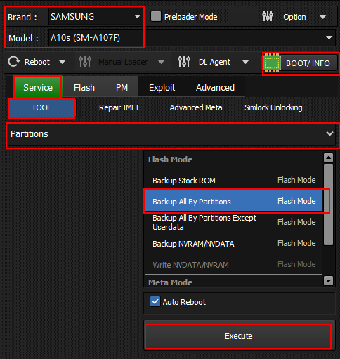Samsung Read Firmware Backup