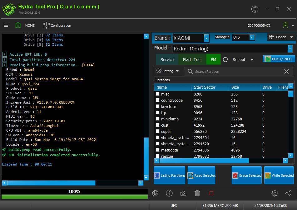 Xiaomi Qualcomm Partition Manager