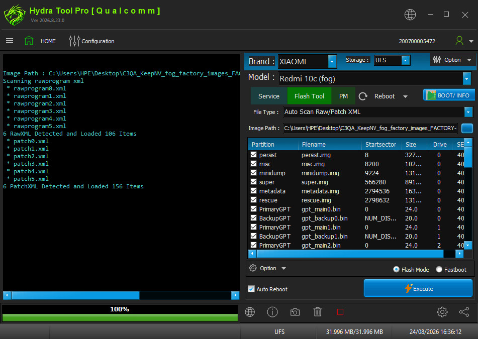 Xiaomi Qualcomm Write Firmware step 1